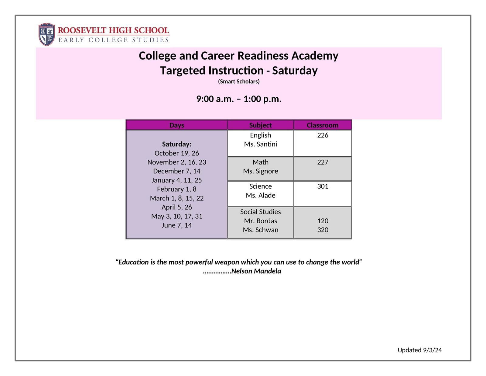  College and Career Readiness Academy